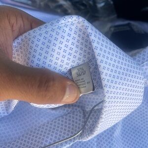 Big & Talk Calvin Klein Men's Blue Patterned Shirt